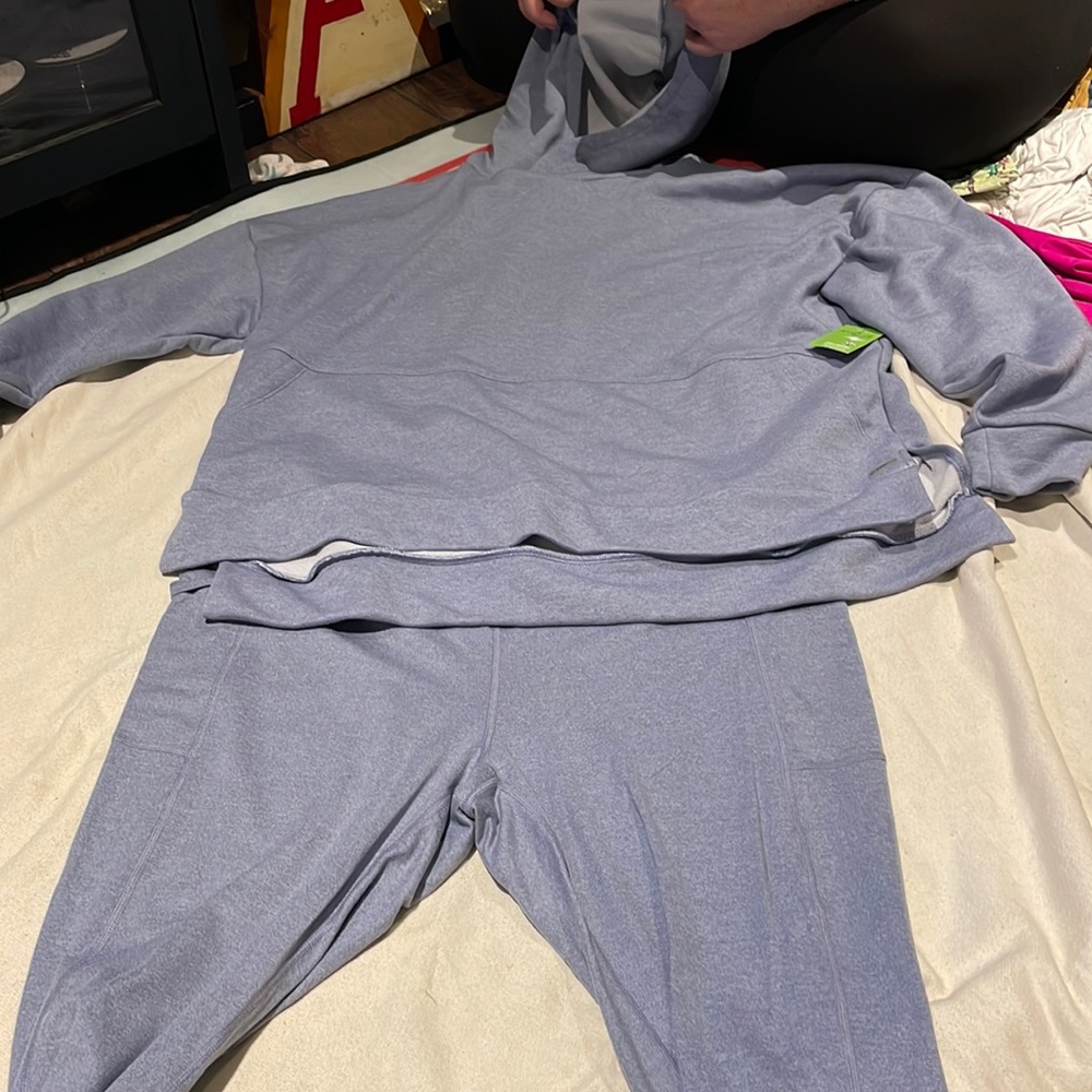 Brand new w/ tags. women’s terry cloth active suit with compression bottoms.